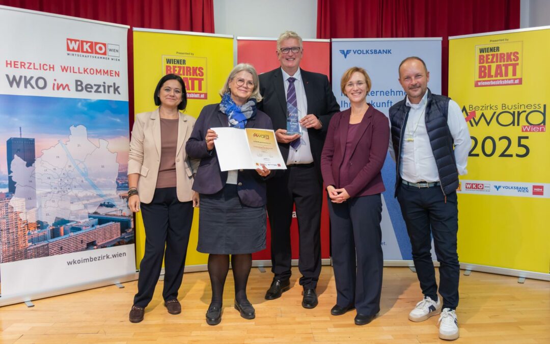 1. Preis beim Bezirks Business Award für den 4. Bezirk