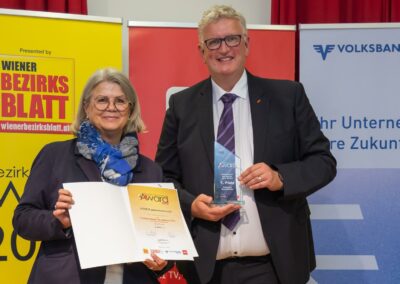 1. Preis beim Bezirks Business Award für den 4. Bezirk