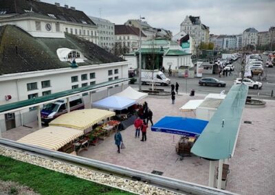 Marktraum - Blick aufs Marktamt und den Vorplatz
